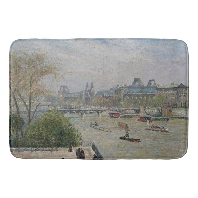 Louvre, Spring Camille Pissarro Badematte (Vorderseite)