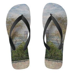 Louvre, Spring Camille Pissarro Flip Flops