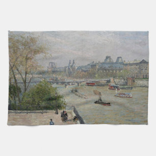 Louvre, Spring Camille Pissarro Geschirrtuch