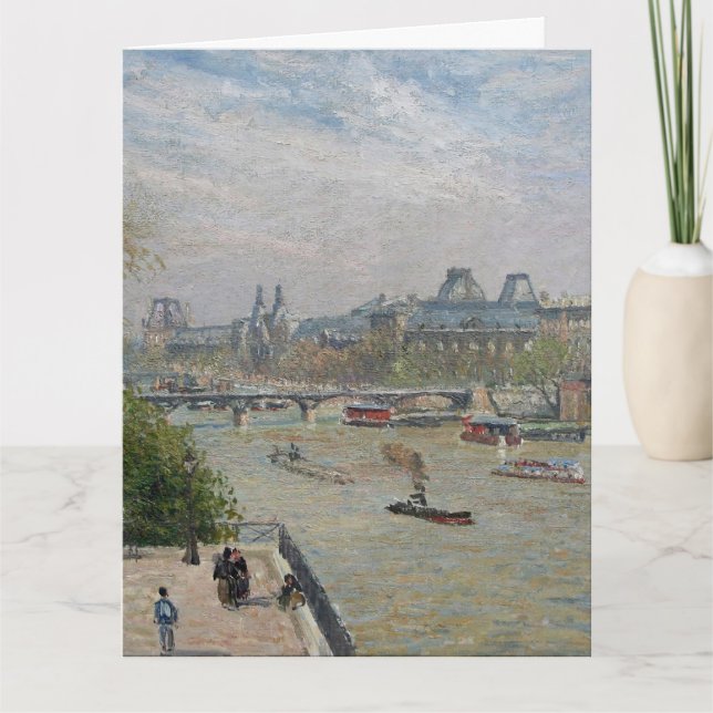 Louvre, Spring Camille Pissarro Karte (Vorderseite)