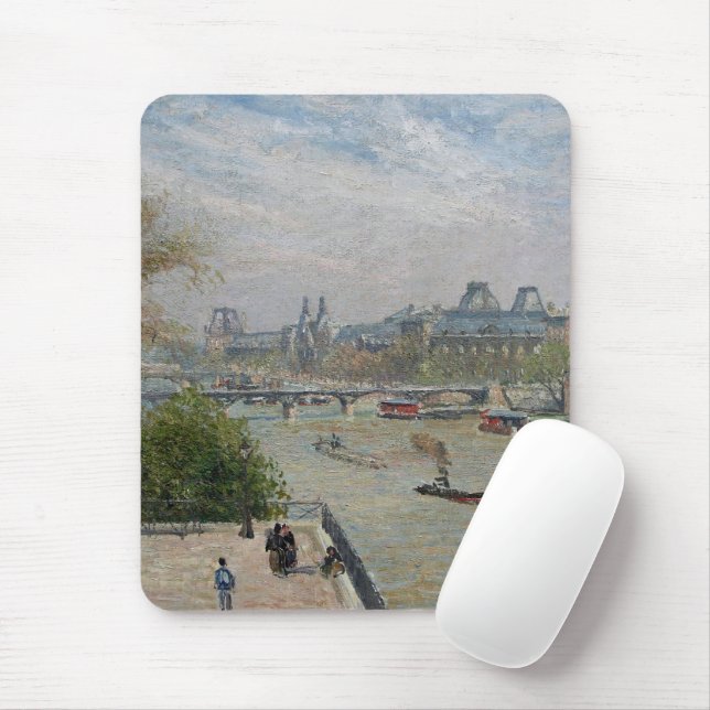 Louvre, Spring Camille Pissarro Mousepad (Mit Mouse)