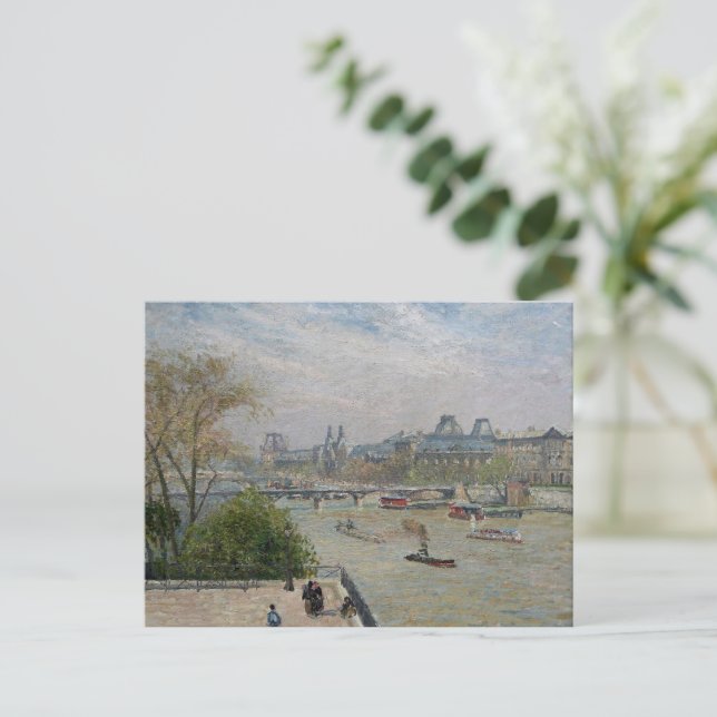 Louvre, Spring Camille Pissarro Postkarte (Stehend Vorderseite)