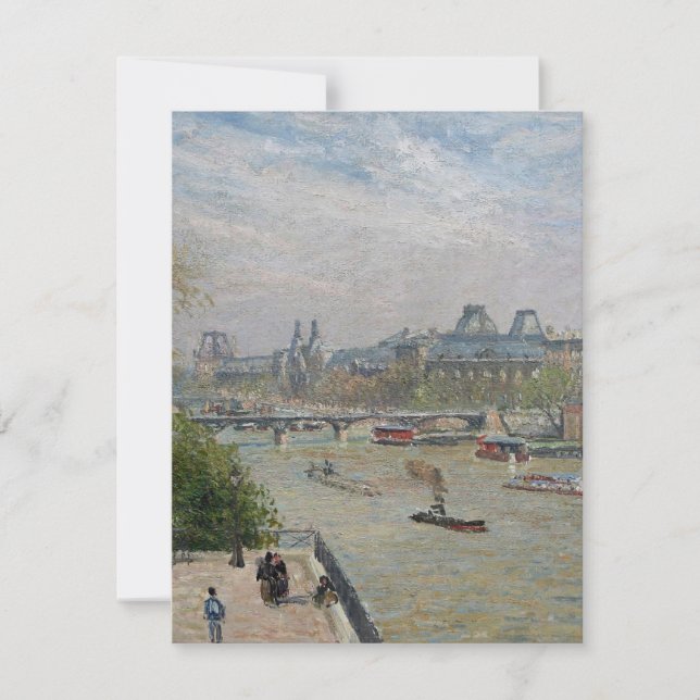 Louvre, Spring Camille Pissarro RSVP Karte (Vorderseite)