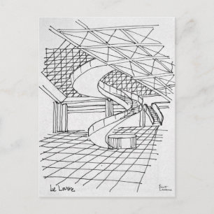Louvre unter der Pyramide Paris, Frankreich Postkarte