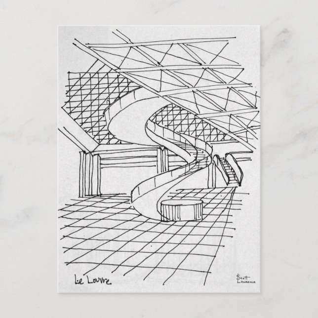 Louvre unter der Pyramide | Paris, Frankreich Postkarte (Vorderseite)