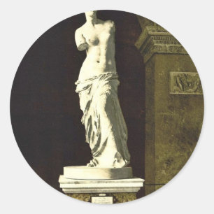 Louvre, Venus de Milo, Paris, Frankreich Runder Aufkleber