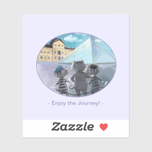 Louvre Vinyl Sticker - Genießen (verschiedene Größ (Blatt)