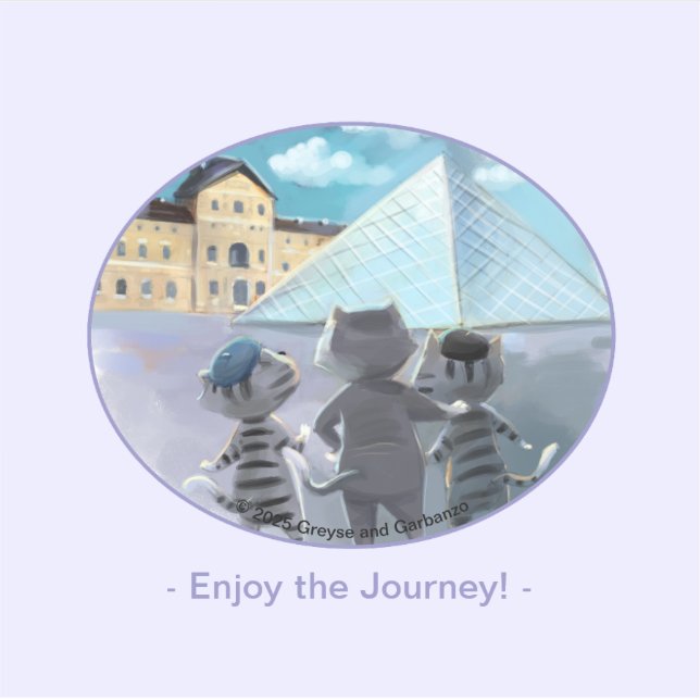 Louvre Vinyl Sticker - Genießen (verschiedene Größ (Vorderseite)