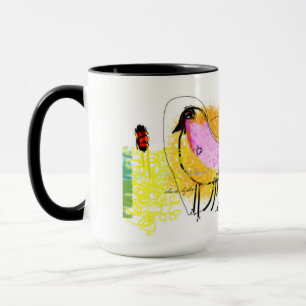 "Lov Küken-" Schwarzes 15-Unze-kombinierte Tasse
