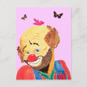 Lovable Clown Postcard Postkarte