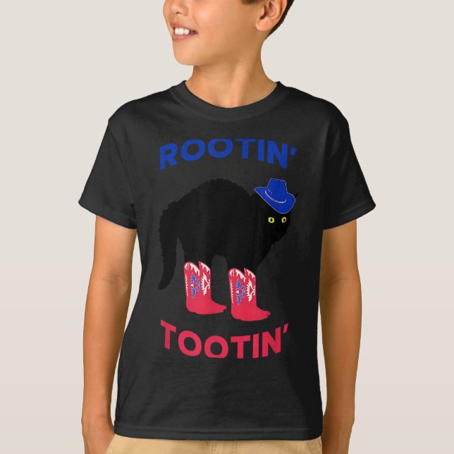 Lovable Cowboy Cat, Rootin Tootin Cat  T-Shirt (Vorderseite)