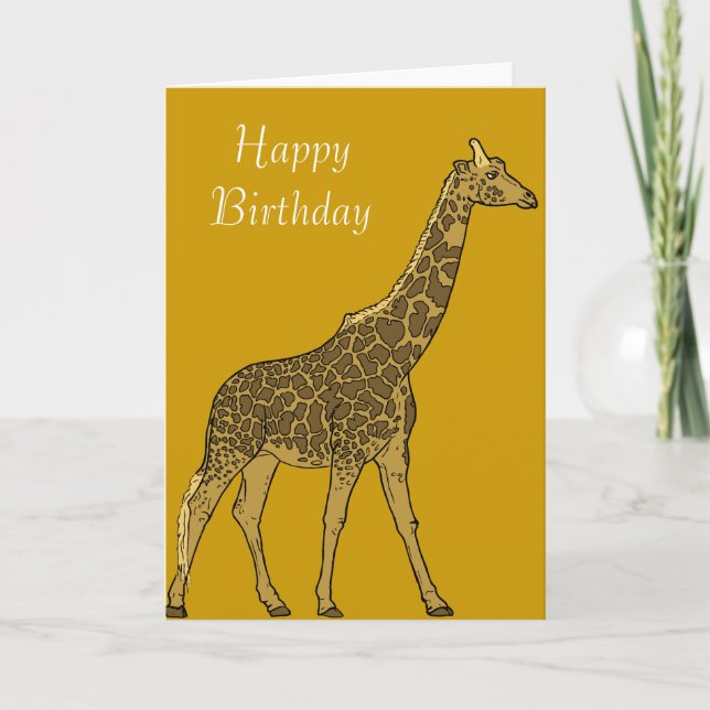 Lovable Giraffe Birthday Karte (Vorderseite)