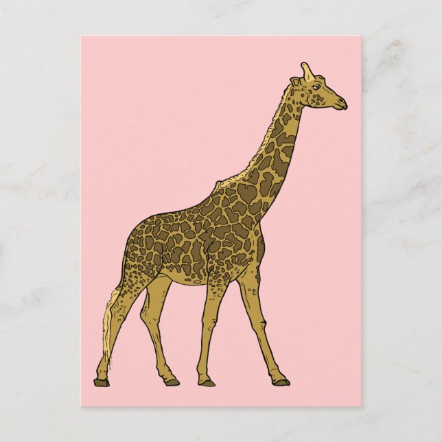 Lovable Giraffe Postkarte (Vorderseite)