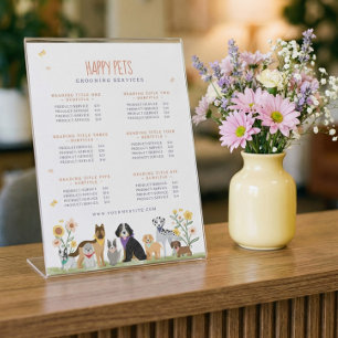 Lovable Happy Pet Care & Grooming Service Preise Sockelschild
