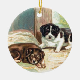 "Lovable Puppy Ornament" Keramik Ornament