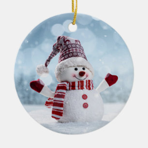 Lovable Snowman Keramik Ornament