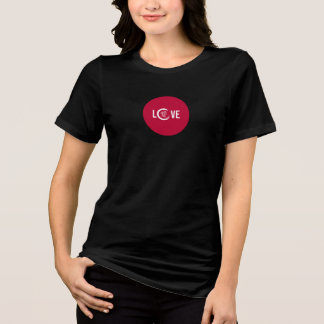 LOVE 愛 Japanische rote Sonne Minimalistisches Desi Tri-Blend Shirt