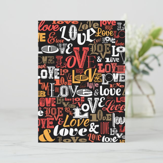 Love 2 dankeskarte (Stehend Vorderseite)