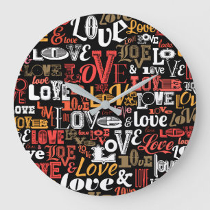 Love 2 große wanduhr