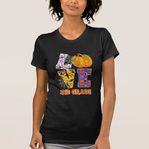 Love 2nd Grad Teacher School Halloween Gift T-Shirt