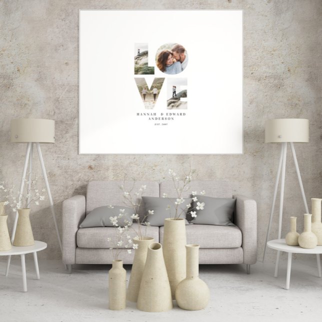 Love 4 Foto modern personalised gift canva Leinwanddruck (Von Creator hochgeladen)