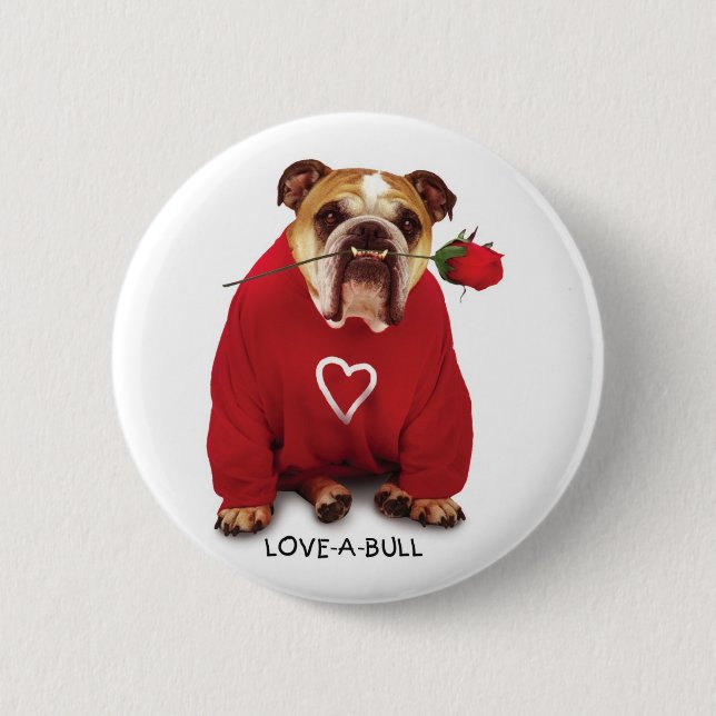 LOVE-A-BULL Button (Vorderseite)