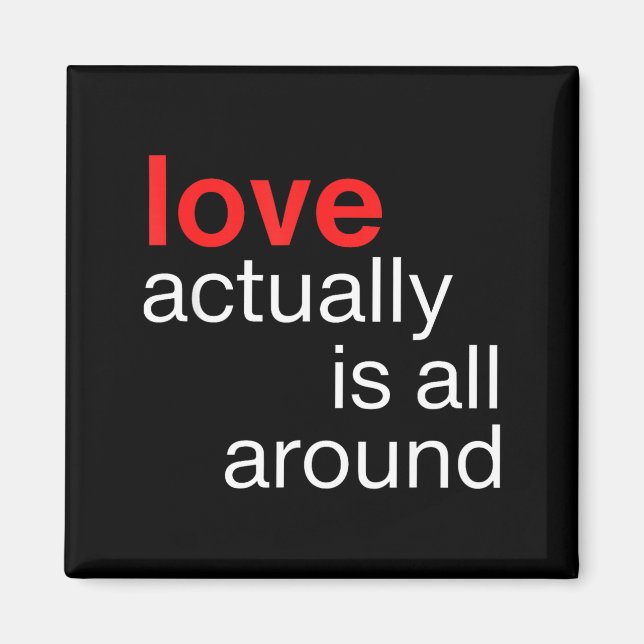 Love Actually Is All Around Funny Quote Family Mat Magnet (Vorne)