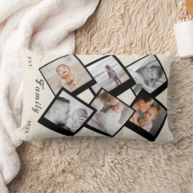 Love Always – Custom Family Photo Collage Pillow Lendenkissen (Decke)