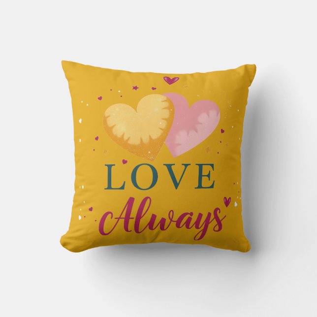 Love Always Heart Pillow Kissen (Vorderseite)