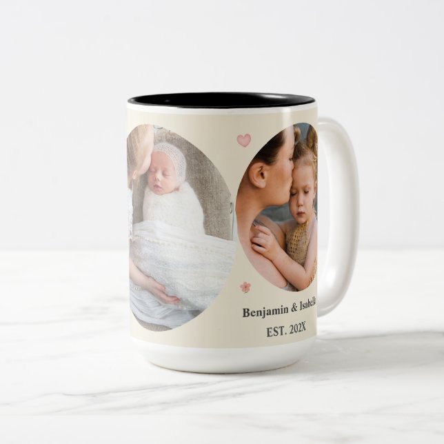 Love Always – Mom & Dad 3-Photo Mug Gift Zweifarbige Tasse (VorderseiteRechts)