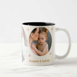 Love Always, Mom & Dad – Custom 3-Photo Mug Zweifarbige Tasse