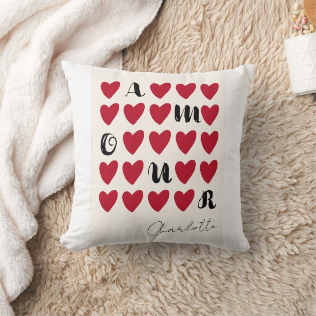 Love Amour Herzkissen Valentine Geschenke Kissen (Decke)