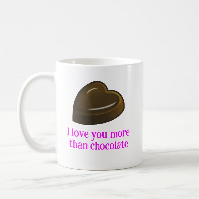 Love and a Chocolate Heart Kaffeetasse (Links)