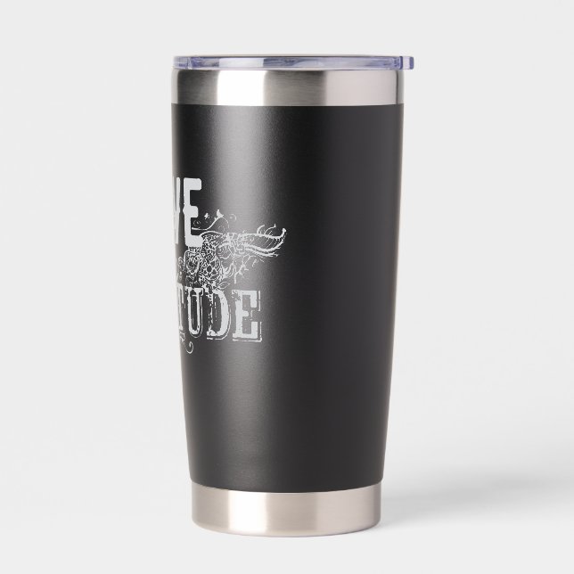 Love and Gratitude Travel Mug Thermobecher (Links)