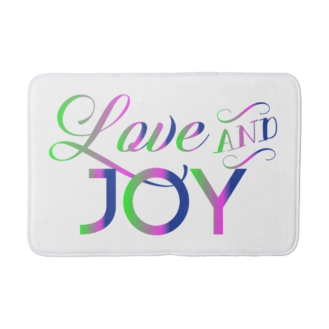 Love And Joy Colorful Badematte (Vorderseite)