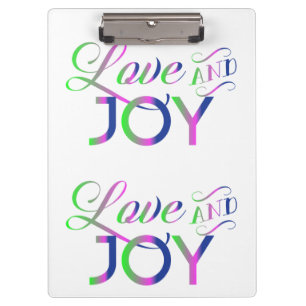 Love And Joy Colorful Klemmbrett