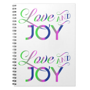Love And Joy Colorful Notizblock