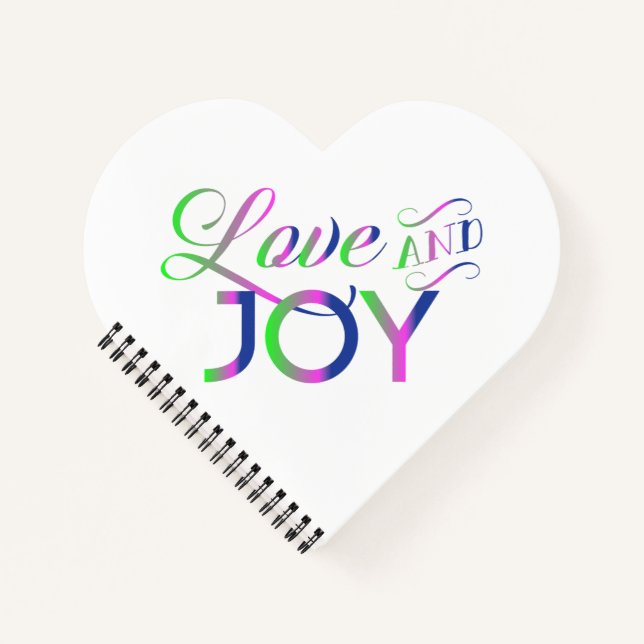 Love And Joy Colorful Notizbuch (Vorderseite)