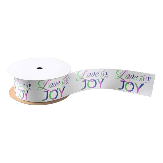 Love And Joy Colorful Satinband (Spule)