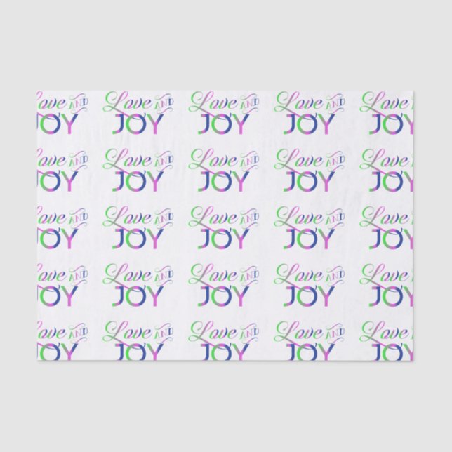 Love And Joy Colorful Seidenpapier (Vorderseite)