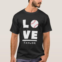 Love And Live Baseball Sports Fan Custom Name