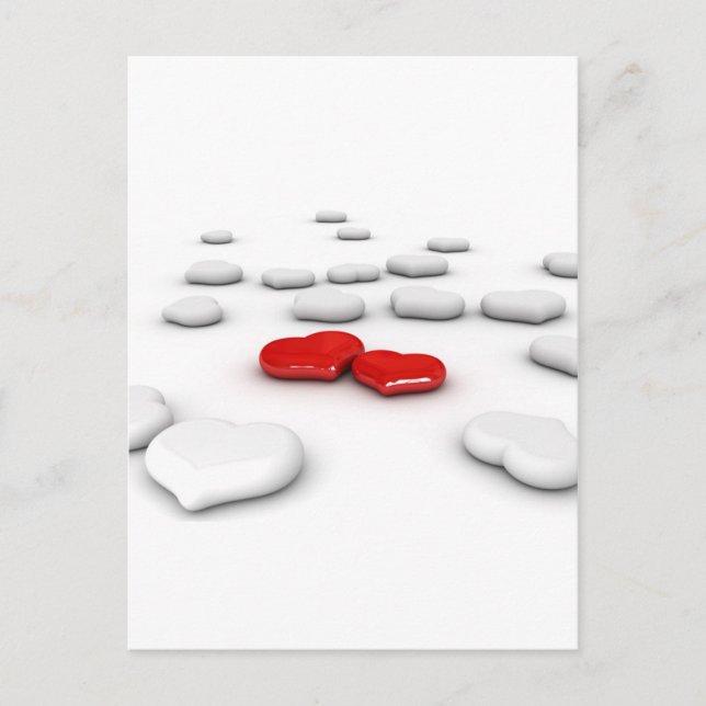 Love and Many Hearts Postkarte (Vorderseite)