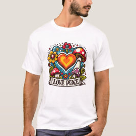 Love and Peace Heart – Inspirational T-Shirt