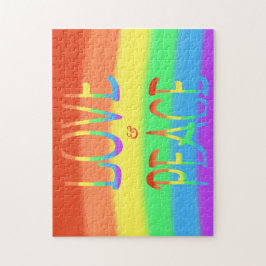Love and Peace Rainbow Letters Puzzles
