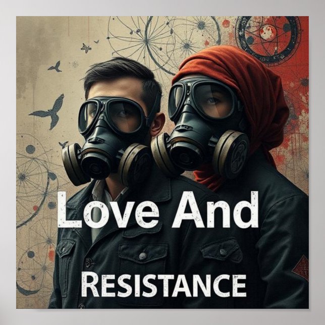 LOVE AND RESISTANCE Kafka Romantics Modern Graphic Poster (Vorne)