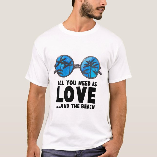 Love and the Beach Typography T-Shirt (Vorderseite)