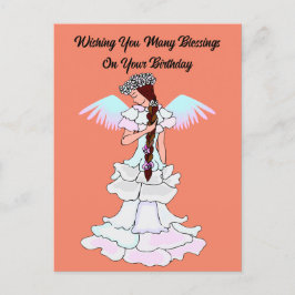 Love Angel Birthday Postcard Postkarte