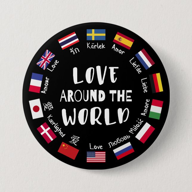 Love Around the World Languages  Button (Vorderseite)