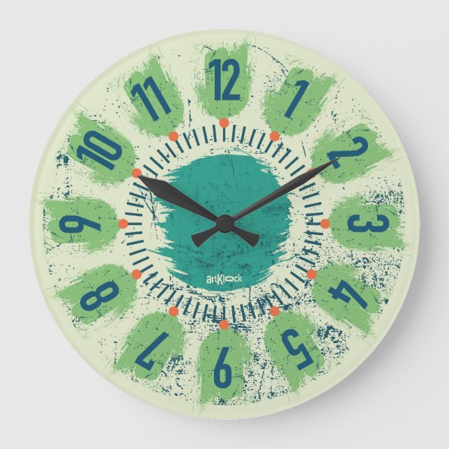 LOVE ART CLOCK FREE STROKES BY MASANSER GROßE WANDUHR (Vorderseite)