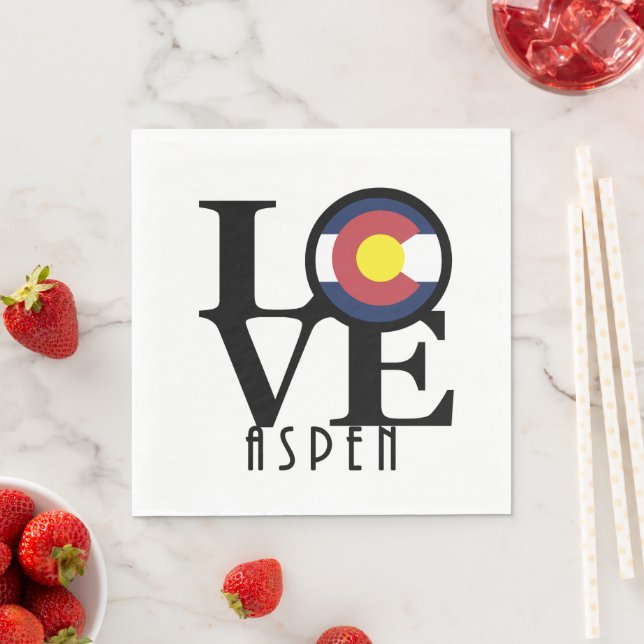 LOVE Aspen Colorado Serviette (Beispiel)